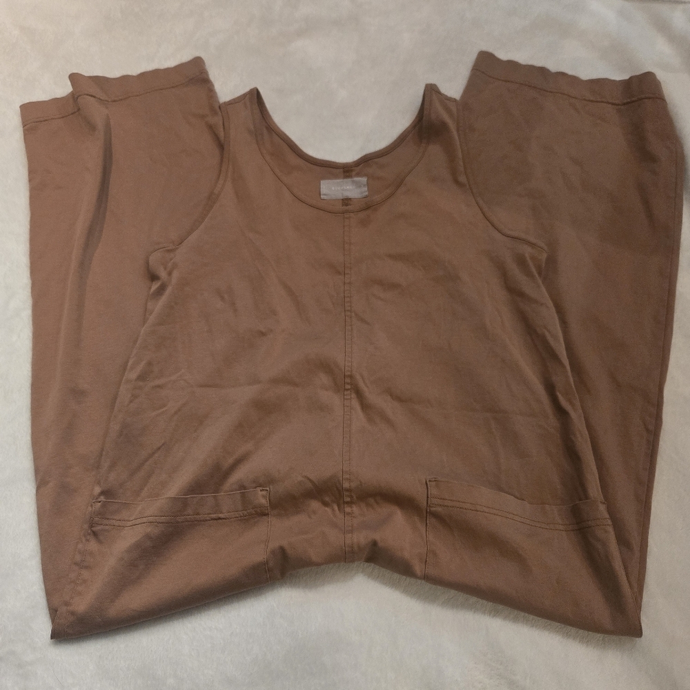 Everlane Camel Tan Brown [Medium] Crop Wideleg Jumpsuit Romper Artist Boho